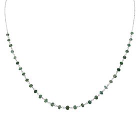 Socoto Smaragd Halskette ca. 50 cm 925 Silber ca. 6,00 ct.