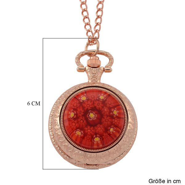 EXKLUSIVES ANGEBOT STRADA SPINNING Uhr rotes Murano-Stil Glas mit Japanisches Uhrwerk 91.4 cm image number 8