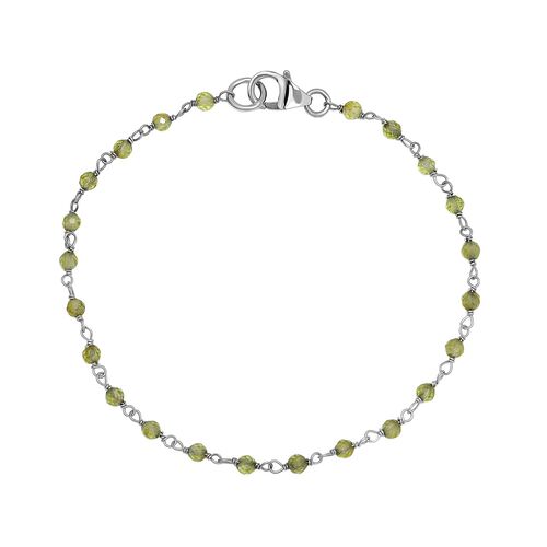 Peridot Armband ca. 19 cm 925 Silber rhodiniert ca. 6.00 ct image number 0