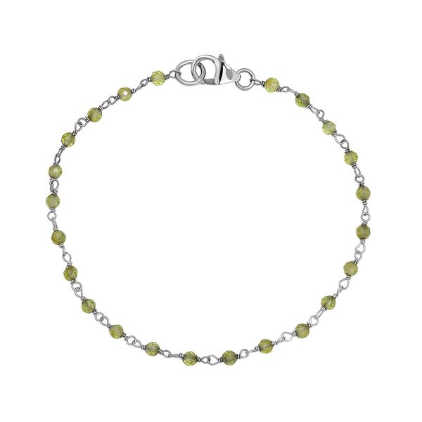 Peridot Armband ca. 19 cm 925 Silber rhodiniert ca. 6.00 ct image number 0