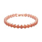 Orangenes Zirkonia Armband, ca. 19 cm, Messing ca. 16,40 ct