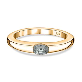 Alexandrit Ring, 925 Silber, 750 Gelbgold Vermeil (Gr&ouml;&szlig;e 21.00), ca. 0.27 ct