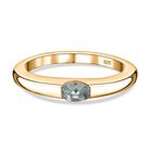 Alexandrit Ring, 925 Silber, 750 Gelbgold Vermeil (Größe 21.00), ca. 0.27 ct