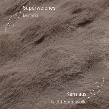 2-tlg. Mikropl&uuml;sch Zierkissenbez&uuml;ge, 45 x 45 und 60 x 60 cm, Hellbraun