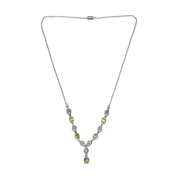 Peridot Collier, ca. 45 cm Edelstahl ca. 3.01 ct image number 4