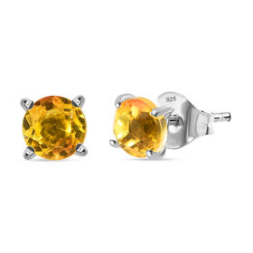 Sphaleros Quarz Ohrringe 925 Silber platiniert ca. 2,23 ct.
