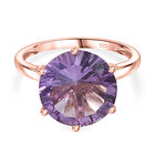 Rose De France Amethyst Ring 925 Silber 750 Roségold Vermeil (Größe 19.00) ca. 6,08 ct