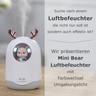 USB-Mini-Bären-Luftbefeuchter mit farbwechselndem Umgebungslicht, weiß image number 5