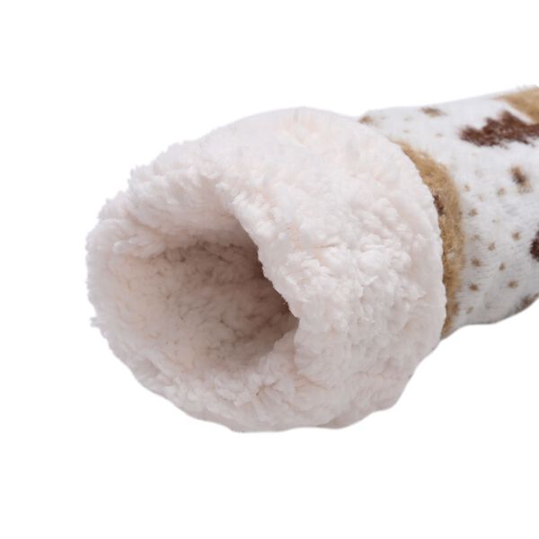 2er Set kuschelige Sherpa Socken, Tannenbäume image number 3