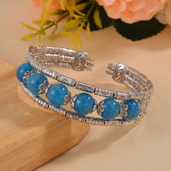 Blaues Apatit-Armband, 18 cm - 43 ct. image number 2