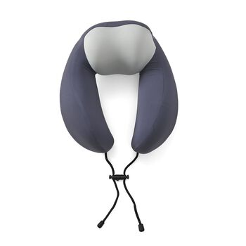 Reisekissen aus Memory-Schaum mit verstellbarem Kordelzug, ergonomisch geformt f&uuml;r Nackenst&uuml;tze, 29x16x25 cm, Lila