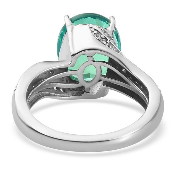 Pfau Triplett Quarz und Zirkon Ring 925 Silber platiniert  ca. 4,22 ct image number 6