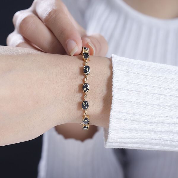 Goldenite Armband ca. 19 cm 925 Silber 750 Gelbgold Vermeil ca. 7,98 ct. image number 3