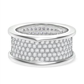Lustro Stella weißer Zirkonia Cluster Ring