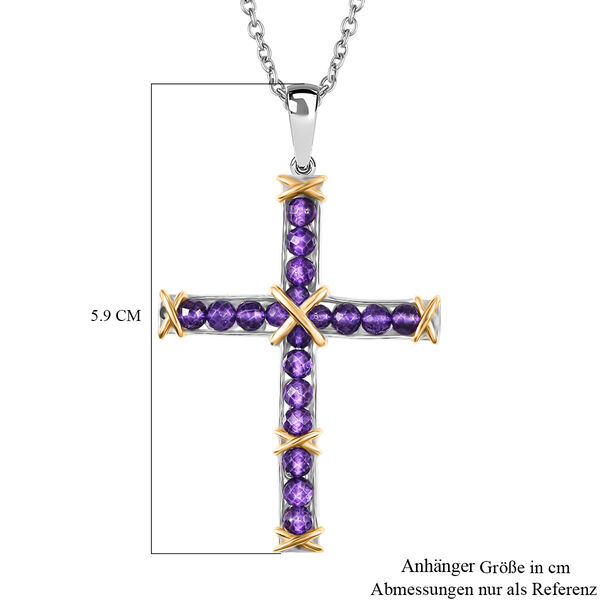EverTrue AA afrikanischer Amethyst Anh&auml;nger mit 50cm Kette - 5,70 ct. image number 6