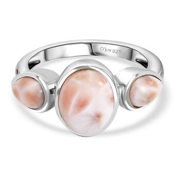 D'Joy AA Natrolith Ring 925 Silber Platiniert (Gr&ouml;&szlig;e 16.00) ca. 4,08 ct