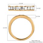 Diamant Half Eternity-Ring, I2-GH (Top-Wesselton) SGL zertifiziert, 585 Gelbgold (Größe 18.00) ca. 1.00 ct image number 6