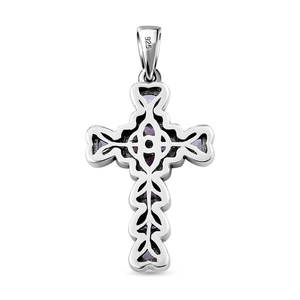 Tansanit Kreuz-Anh&auml;nger in Silber 1,21 Ct image number 5