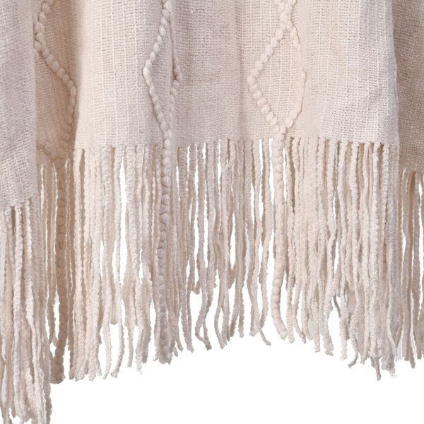 LA MAREY - Poncho mit Quasten, Beige image number 4