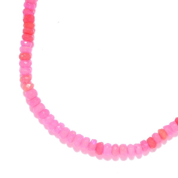 Rosa &auml;thiopische Opal Perlen-Halskette in Silber image number 4