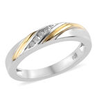 Diamant band Ring 925 Silber Zweifarbige Beschichtung image number 3