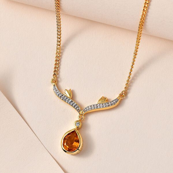 Serra Gaucha Citrin  Halskette, ca. 45 cm, ca. 1.51 ct image number 2