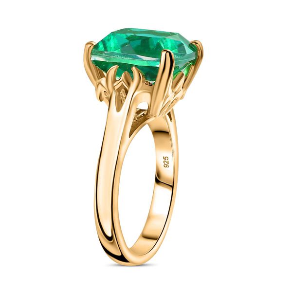 Pfau Quarz Triplette Ring 925 Silber 750 Gelbgold Vermeil (Größe 18.00) ca. 7,48 ct image number 5