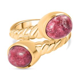 AA Norwegischer Thulit Ring Goldfarben (Größe 18.00) ca. 4.56 ct