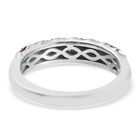 Mehrfarbig Diamant Band Ring 925 Silber Platin-Überzug image number 5