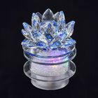 The 5th Season - Kristall Lotusblüte LED-Licht mit drehbarem Sockel, 9,5x10,5 cm, blau image number 1