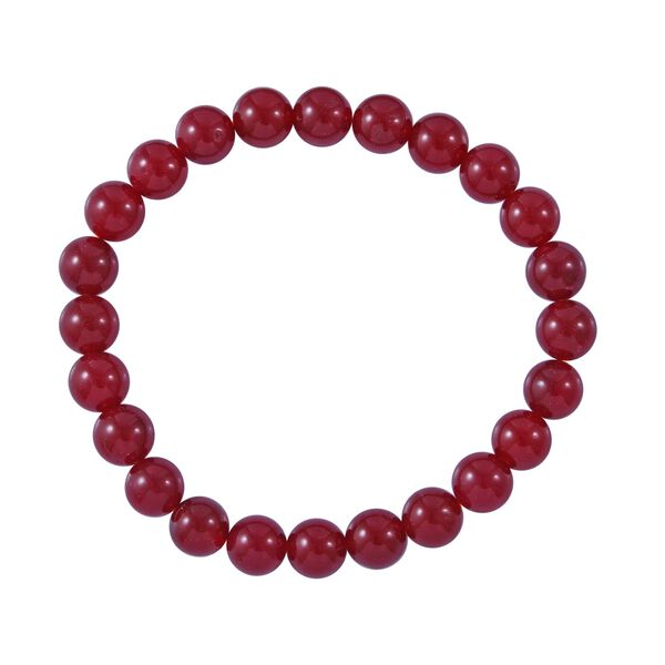 Rotes Onyx-Armband, 18 cm - 90 ct.