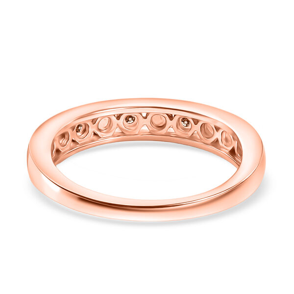 Natürlicher Champagner Diamant Ring 925 Silber 750 rosévergoldet (Größe 18.00) image number 5