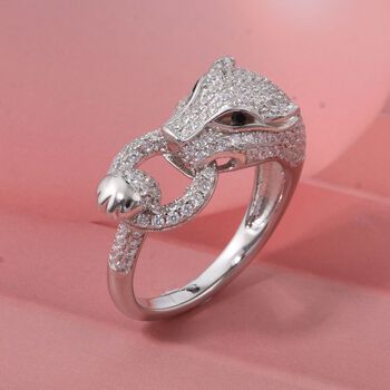 Lustro Stella Wei&szlig;er Zirkonia Panther Ring