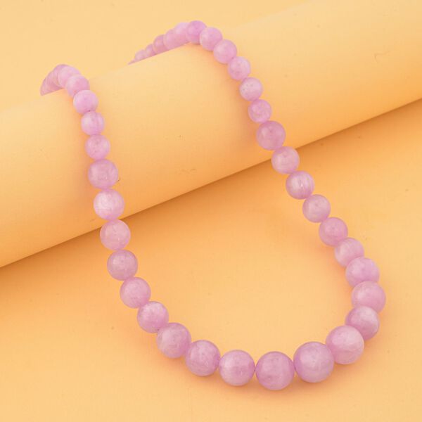 AAAA Kunzit Halskette, (8-14mm), ca. 50 cm 925 Silber vergoldet ca. 400.00 ct image number 2