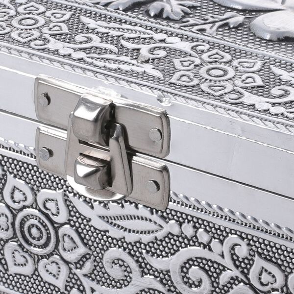 3D Handgefertigte Aufbewahrungsschatulle aus Aluminium, 21x16x6,5 cm, Blume image number 5