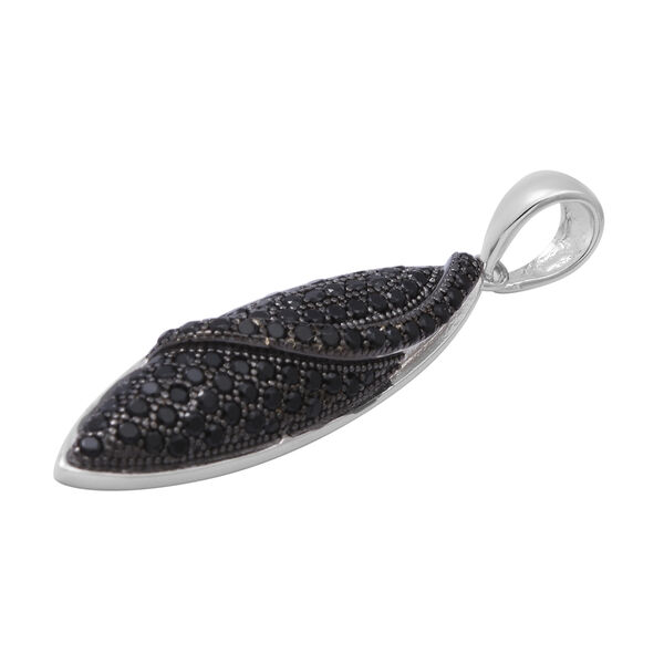 Schwarzer Spinell Anh&auml;nger 925 Silber rhodiniert ca. 0,78 ct image number 2