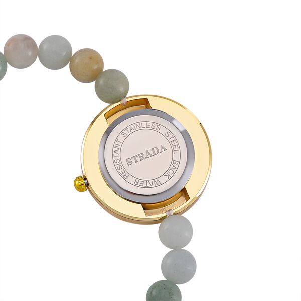 Mehrfarbiger Amazonit Uhren Reiner Edelstahl Bicolor flexibel ca. 50,00 ct. image number 6