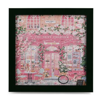 LIVMORE DIY Bilderrahmen Puzzle Bastelset 169 teilig Vintage Architektur Motiv 18.1 x 13 x 18.1 cm Rosa