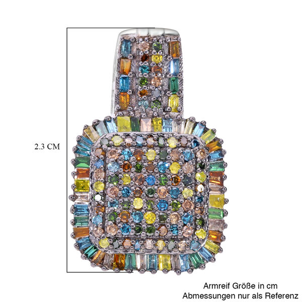 Mehrfarbiger Diamant-Anhänger - 1 ct. image number 4