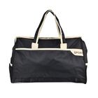 Elegante Nylon-Reisetasche mit Großem Stauraum, Größe: 48 x 22 x 29 cm, Schwarz