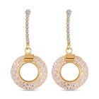 Weißer Kristall Ohrringe Reines Messing