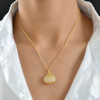 EverTrue S&uuml;&szlig;wasser Perle und Zirkon Anh&auml;nger mit 50cm Kette in Goldton