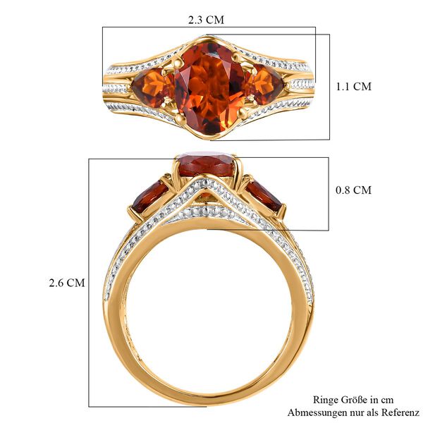 GP Art D&eacute;co Kollektion - Madeira Citrin und blauer Saphir-Ring - 2,68 ct. image number 7