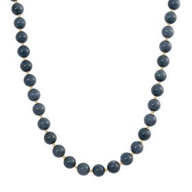 Natürlicher Olmek Jadeit Halskette ca. 50 cm 925 Silber vergoldet ca. 500,00 ct.
