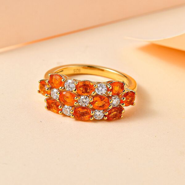 AA Feueropal und Moissanit Ring - 1,67 ct. image number 2