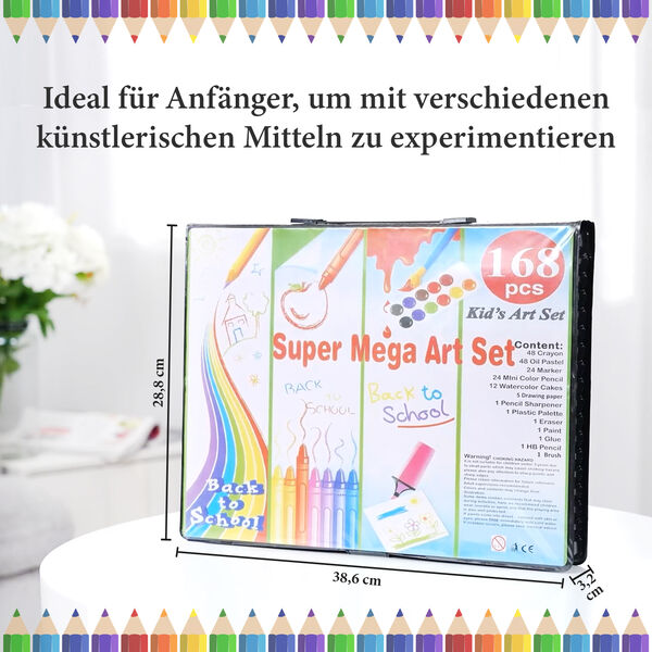 Super Mega Kunstset mit 168 Teilen image number 4