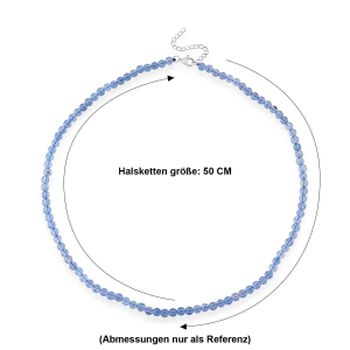 D'Joy Aquamarin Halskette ca. 50 cm + 5 cm Extender 925 Silber Rhodiniert ca. 95.00 ct
