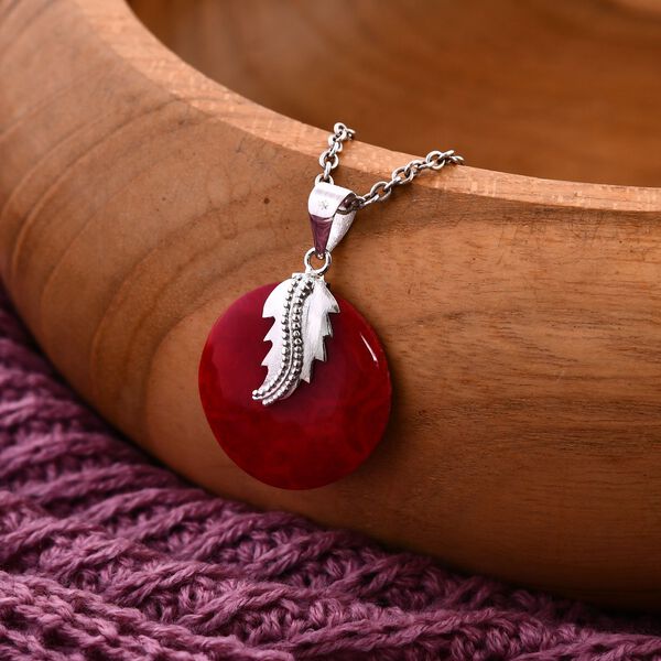 Royal Bali Kollektion - Rote Koralle Ohrringe und Anh&auml;nger image number 8