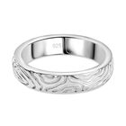 Gravierter Ring, 925 Silber rhodiniert, (Größe 17.00) ca. 5,36g