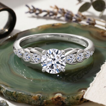 LUXURIANT DIAMOND - Lab Grown Diamant VS-EF SGL zertifiziert Ring 925 Silber Rhodiniert (Gr&ouml;&szlig;e 17.00) (10-15 Werktage Lieferzeit) ca. 1.00 ct